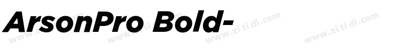 ArsonPro Bold字体转换